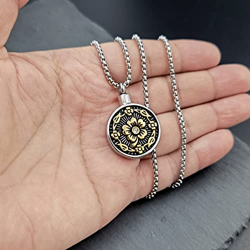 Youfeng Urn Necklaces For Ashes No Longer By My Side Forever In My Heart Mom Dad Cremation Urn Locket Jewelry (Cylinder Urn) #TOP4