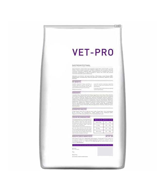 Image of Gastrointestinal Dog Food 3 Kg - Highly Digestible Formula for Sensitive Stomach, Supports Gut Health & Nutrient Absorption (3Kg)
