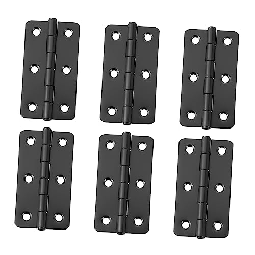 UKCOCO 6 Piezas Bisagra de hierro bisagras de gabinete de cocina cierrapuertas automático Bisagras para armarios bisagras de muebles bisagras para muebles bisagras de puerta de casa Black