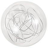 Luxshiny Pantalla de Lámpara G9 de Vidrio Transparente Alambre de Aluminio Plateado, Diámetro 100 Mm, Pantalla de Globo para Lámparas Colgantes y Decoración de Iluminación Hogar