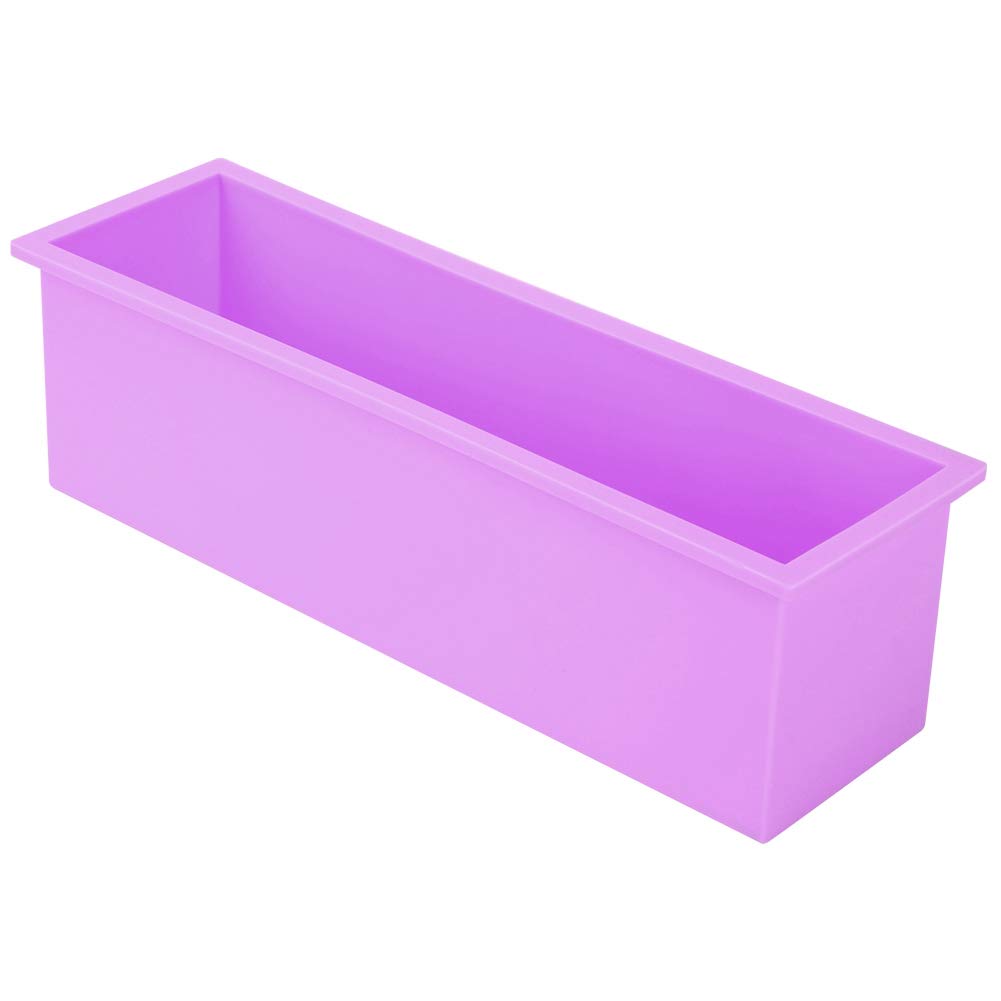Moule à Savon En Silicone Avec Cadre En Bois - 1200 Ml - Réutilisable, Pour Savons Maison, Gâteaux, Pudding - Dimensions 27x8,5x8 Cm