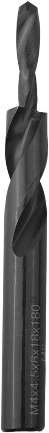 HSS Drill Bit with Spiral Step Drill Bit for Metal 90°/180° Countersink and Deburring for M3-M10 Screws (M4*180 Degree)