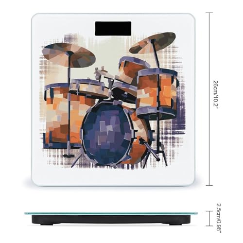 Báscula digital de baño Jazz Drum con pantalla LCD amplia miniatura 2