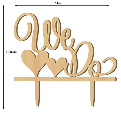 Veewon, decorazione per torta nuziale, in legno