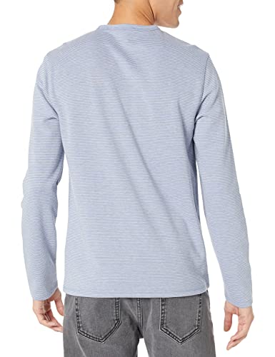 Vince Men's Dbl Face Feeder Stripe L/S Crew2
