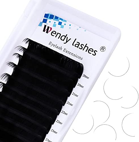 Individual Classic Eyelashes C Curl 0.05mm Classic Eyelash Extensions 8-14mm Mixed Tray Classic Individual Lashes 1:1 Semi Permanent Silk Classic Lash Extensions(0.05-C-mix)