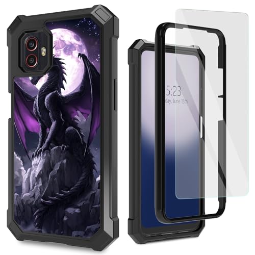 Coque Samsung Galaxy X Cover 6 Pro antichoc avec verre trempé dragon violet