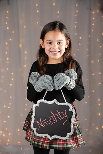 Funky Junque Kids Sherpa Lined Winter Mittens - Soft Ribbed Knit with Fuzzy Cuff - Warm Hand Warmers for Ages 1-4 5