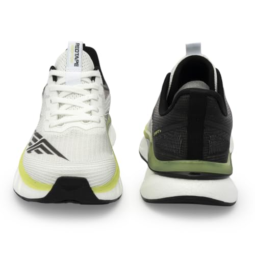 Image of Red Tape Men's Sport Shoes Black Yellow Mesh Round Toe Lace-Up