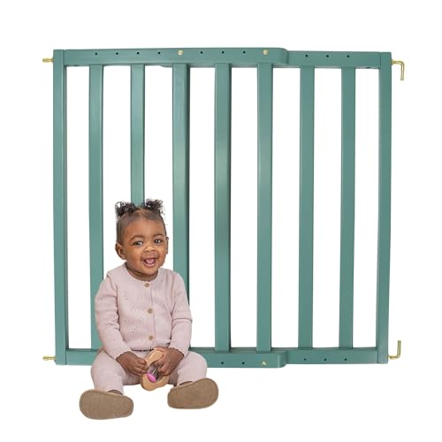 Toddleroo by North States LuxeCraft Wood Baby Safety Gate for Stairs & Doorways, Hardware Mount, Adjustable 25.25 to 39.25 Inches Wide, 30 Inches High, Jack Pine Green