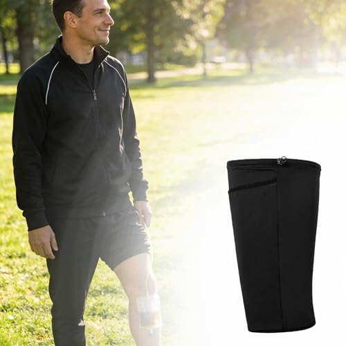 WEEOATAR Catheter Leg Bag Nephrostomy Bag Holder, Secure Urine Bag, Easy to Use with Zipper, Invisible Catheter Supplies for Both Men and Women (S)