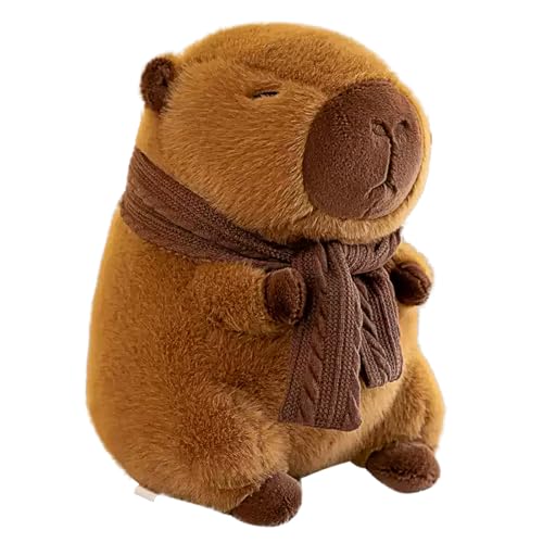 LHOEST Capibara Peluche con Bufanda 25 CM Grande Carpincho Peluche Kawaii Capybara Peluche de Capibara Animal de Peluche Carpincho Juguete de Peluche Capybara Regalo para Niños y Niñas