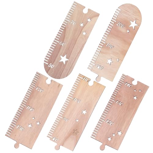 LOEFLIFA 木製星形デザイン身長計 部屋用壁掛け成長チャート 高耐久 素材 使用簡単キッズルーム装飾 ナースリー対応誕生日