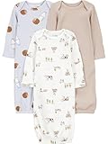 Simple Joys by Carter's Unisex Baby 3-Pack Neutral Cotton Sleeper Gown