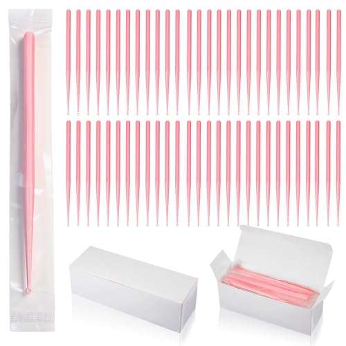 Havawish 100 Pcs Disposable Ear Curette Individually Wrapped Ear Wax Removal Tool Bulk Single Use Earwax Cleaner Pick Cleaning Tool for Home Clinic Hospital Gentle Canal Cleaning (Pink 3 mm Round Tip)