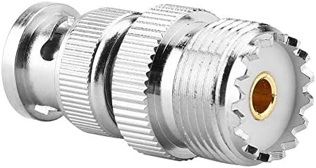 CHICIRIS 2pcs BNC Male Plug to UHF SO239 PL-259 Female RF Coaxial Adapter Cable Connector for Radio Scanners and Amateur Equipment