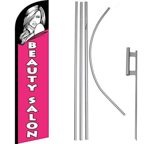 Beauty Salon Windless Banner & Pole Kit