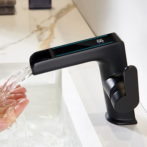 Mitigeur d'évier robinet cascade à 1 trou avec commande monocommande fluide