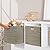 Posprica 13x15x13 Storage Cube Bins, Foldable Collapsible Storage Bins Boxes, Fabric Decorative Storage Baskets Organizer for IKEA Kallax, Shelves, Closet, Clothes, Toy, Set of 4-Coffee