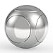 Fidget Hand Roller Metal Stress Ball Finger Anxiety Relief Fidget Spinner Toy for Kid Adult, Handheld Fingertip Gyro Kinetic Toy Stocking Stuffer Birthday Valentine Gift - Silver
