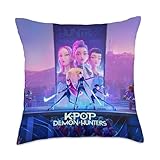 KPop Demon Hunters HUNTR/X Key Art Officially Licensed Throw Pillow