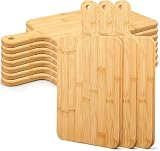 Lot de 10 planches à découper en bois de bambou avec poignée planches charcuterie gravure personnalisée pour cuisine service cadeau fête des mères mariage pendaison