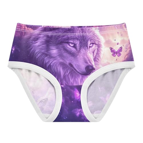 Wolf Sky Purple Clouds Butterfly Toddler Girls's Underwear 2T 202c1032