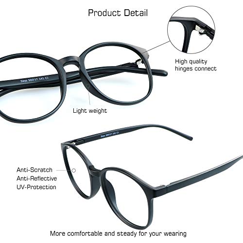 Image of VisionGlobal Blue Light Blocking Glasses, Lightweight Oval Frame, Computer Glasses for Gaming, Office, TV