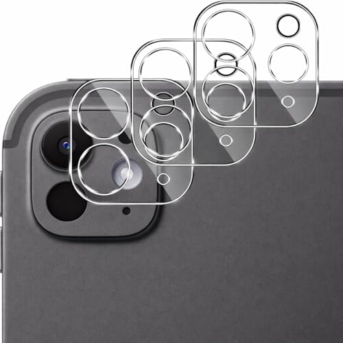Image of Mizi 3 Pack Camera lens protector for iPad Pro 11 & 13 Inch (M4 2024, M5 2025) 9H Hardness, Ultra HD, Anti-Scratch, Case Friendly [Does not Affect Night Shots]