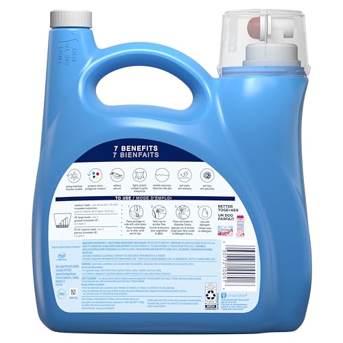 Image of Downy Liquid Fabric Softener,April Fresh 2-in-1 Fresh & Soft,140 Fl Oz,190 Loads,Fabric Conditioner For Freshness And Softness,(Pack of 2)