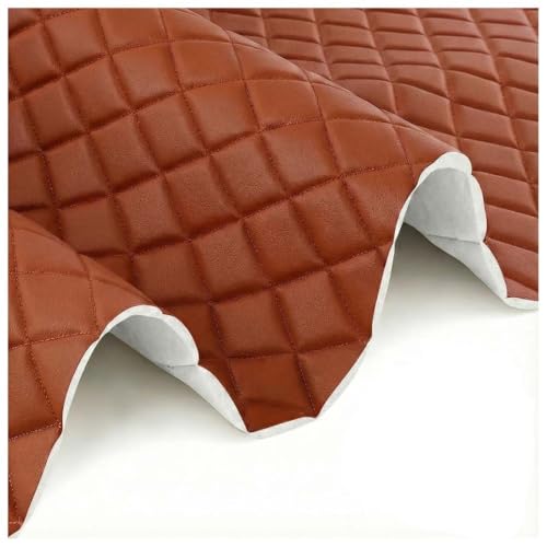 Tela por metros de polipiel impermeable | Imitación cuero resistente para tapizar sillas, sofás, cojines y proyectos de decoración – Ancho 160cm 1 metro(Brown,1.6X4m)