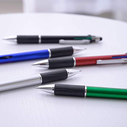 Misibao 4-Color Ballpoint Pen Multi Colored Pens In One Stylus Pens For Touch Screens Pens Medium Point(1.0Mm) (5-Count) #TOP4