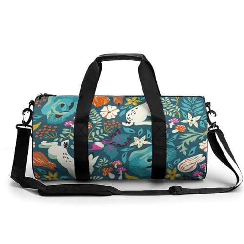 Sac week-end lapin champignon grand duffel bag de randonnée et voyage 45cm