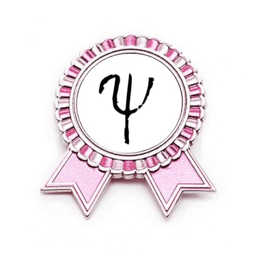 Broche Psi grec noir en métal, une médaille pin's haut de gamme pour vos vestes