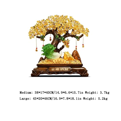 Chinoises arbre à argent Feng Shui avec figurine de crapaud - 3