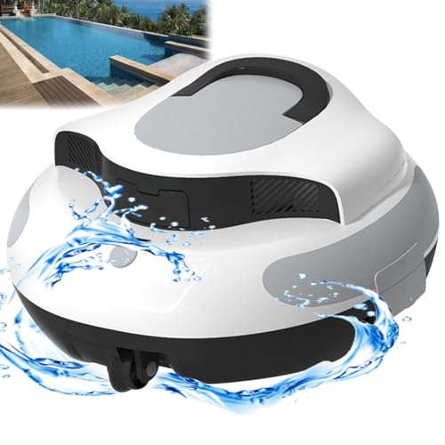 Exoticablend Robot Limpiafondos Piscina, Limpiafondos Piscina Automatico 100 Minutos De Limpieza Potente, Robot Piscina Inalámbrico Motores De Doble Para Piscinas De Fondo Plano De Hasta 92 M Exoticablend Robot Limpiafondos Piscina, Limpiafondos Piscina Automatico 100 Minutos De Limpieza Potente, Robot Piscina Inalámbrico Motores De Doble Para Piscinas De Fondo Plano De Hasta 92 M