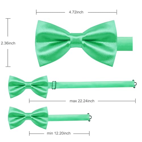 Image of YourTies Bow Ties for Men Pretied Bowties Solid Color Satin Bow Tie Formal Business Tuxedo Wedding Party Prom
