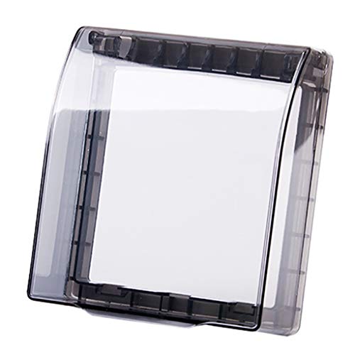 HSKB Wandschalter Steckdose Stecker Wasserdichte Box Fall Spritzschutz Box Cover Unterputz Einsatz Abdeckung Kinder Anti Stromschlag Schalter Schutzhülle (Schwarz) Cover