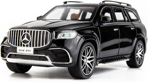 Image of ARNIYAVALA 1 /24 Mercedes Benz GLS63 AMG Model Car,Zinc Alloy Diecast Toy Car Pull Back with Light and Sound Toy Vehicle Door Can Be Opened (Black)