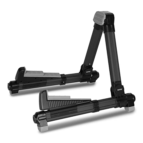 SGPRO Soporte de guitarra para piso, bandeja y respaldo, soporte de instrumentos ajustable para guitarra...