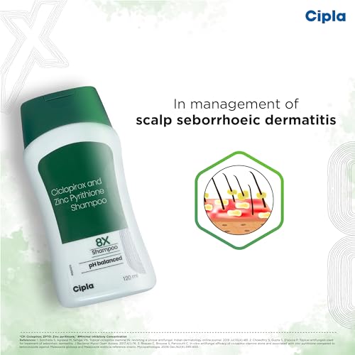 8X Shampoo 120ml with Ciclopirox and Zinc Pyrithione - Image 4