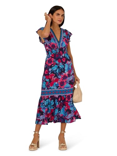 Image of Adrianna Papell Printed Midi Dress