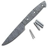 HAWK KNIVES Damascus Steel Paring Knife Blank for Knife Making Full-Tang Handmade 4.5 inch Damascus Steel Blade Blank Kit