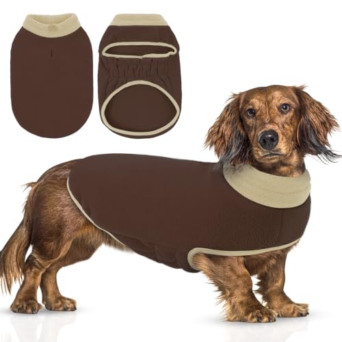Queenmore Large Dog Sweater,Soft Fleece Dog Jacket with Elastic Stretch