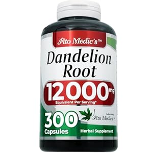 FITO MEDIC’S Lab | Dandelion Root Supplement |300 Capsules |12000 mg| Dandelion Root Capsules | Dandelion | Concentrate Extract | diente de Leon| Organic Dandelion | Ultra high Absorption.