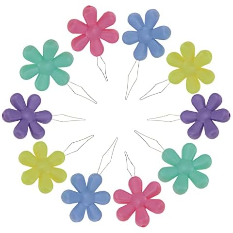 Needle Threader Set, 10 Pieces Flower Threader, Flower Threader, Colorful Needle Threader Kit Used for Hand Sewing Cross Stitch Repair Clothing,Assorted Colors Designed,for Mending Clothes Cover