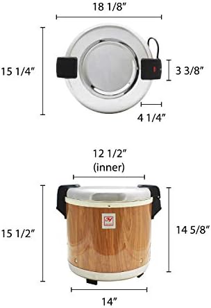 Excellante SEJ21000 Commercial Wood-Grain 50-Cup Rice Warmer image 5