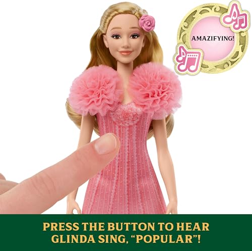 image for Mattel Wicked Singing Glinda Fashion Doll & Accessories, Posable with 