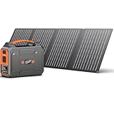 Solar Powered Generator 200W Peak/100W Rated, Portable Solar Generator Power Station with Solar Panels 40W Included, 146Wh Solar Power Bank with AC Outlet 110V for Home Use Camping Outdoor Adventure
