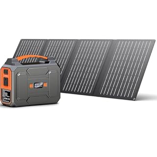 Solar Powered Generator 200W Peak/100W Rated, Portable Solar Generator Power Station with Solar Panels 40W Included, 146Wh Solar Power Bank with AC Outlet 110V for Home Use Camping Outdoor Adventure